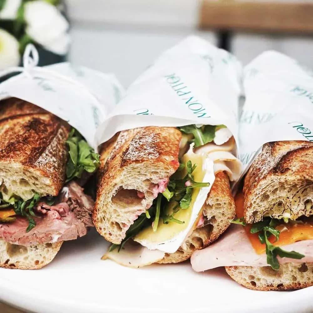 Custom Food Wrapping Paper Sheets for Fast-Food Brands